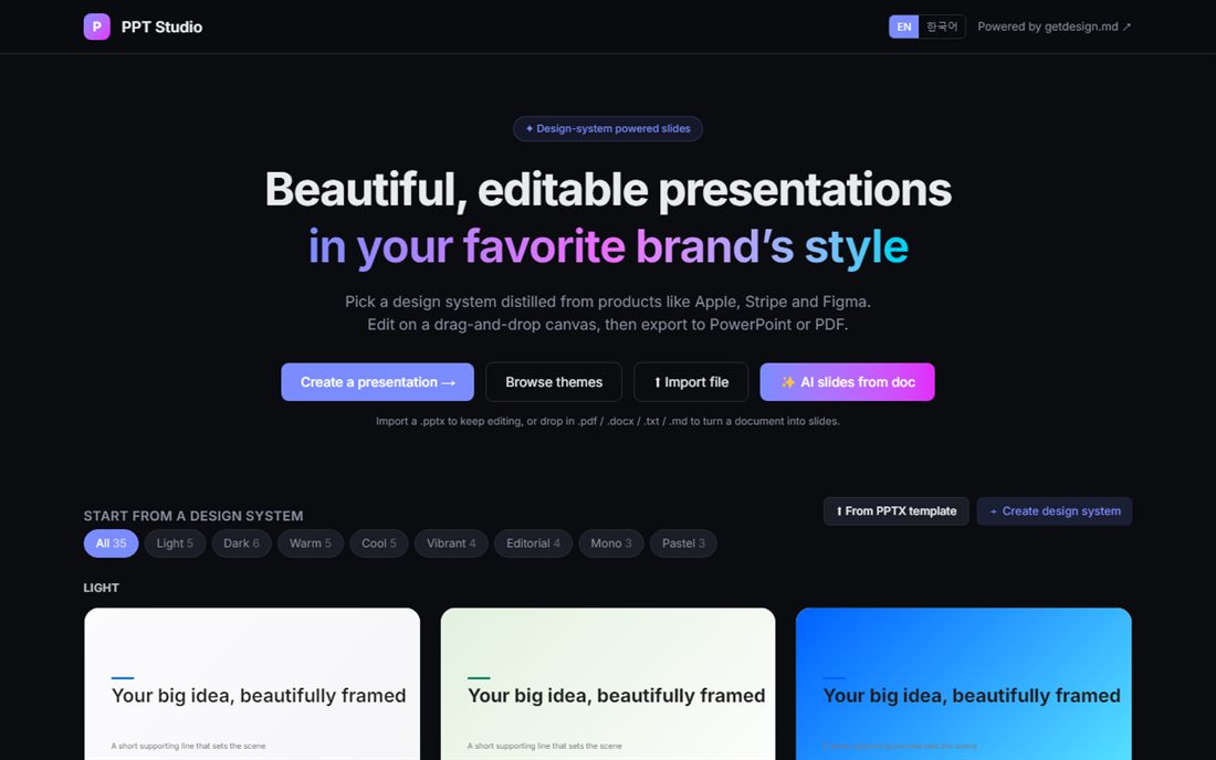PPT Studio — AI Deck Builder