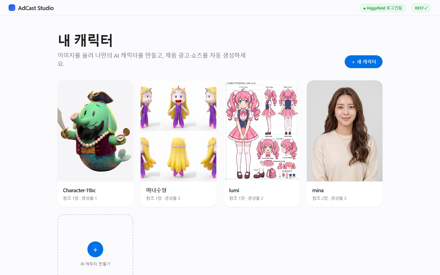 Character gallery